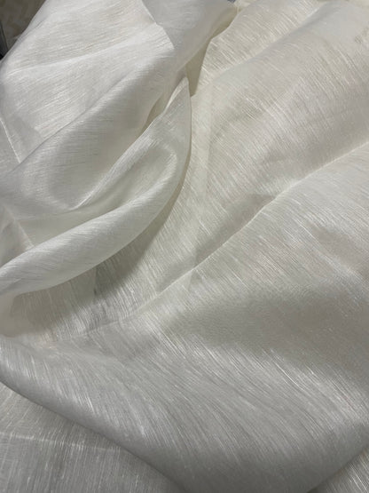 Custom Printed Silk Linen Blend Voile